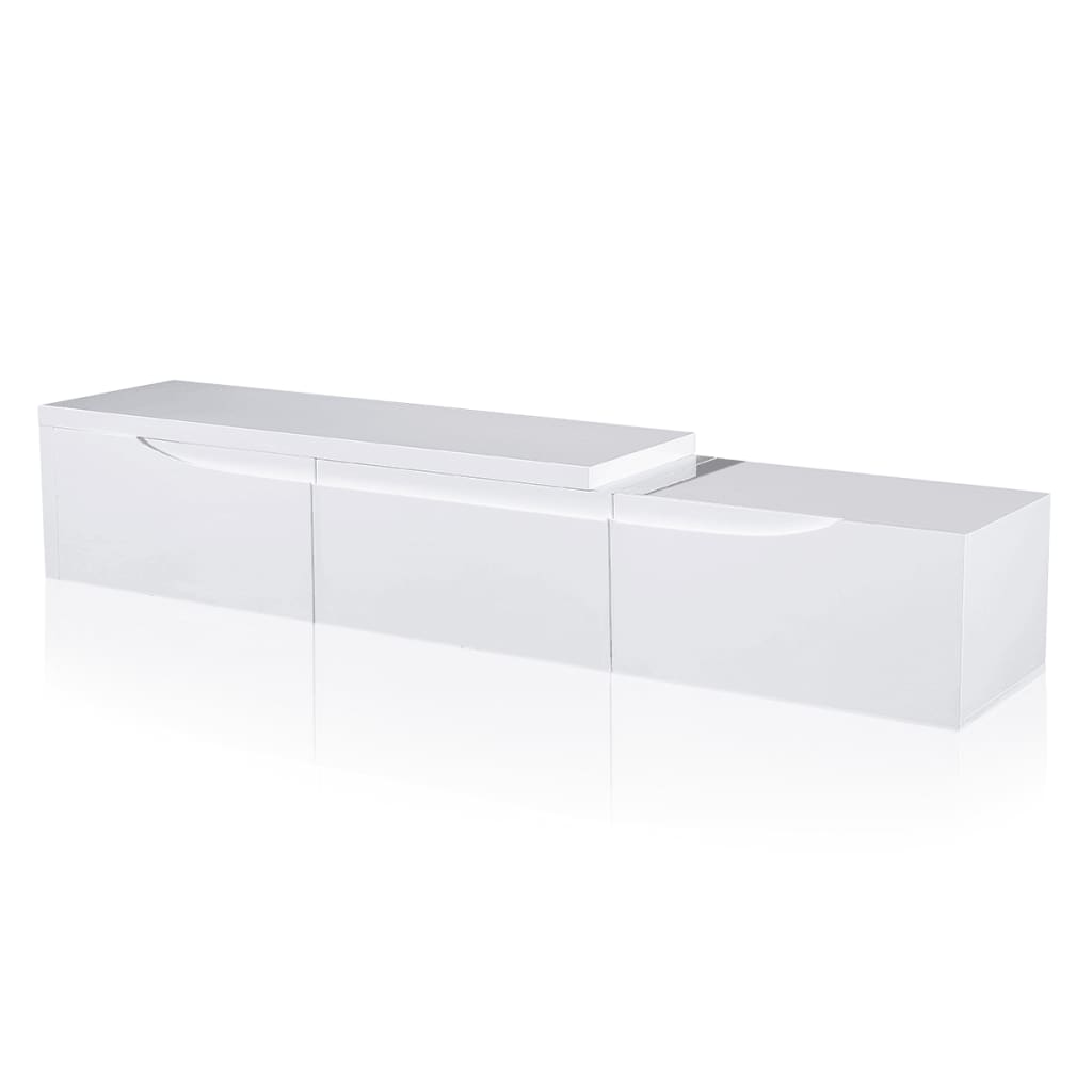 TV Tisch hochglanz weiß ausziehbar 240 cm kaufen