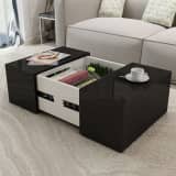 vidaXL Coffee Table with Storage High Gloss Black