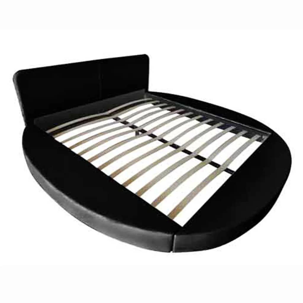 

vidaXL Bed met traagschuim matras kunstleer zwart 180x200 cm