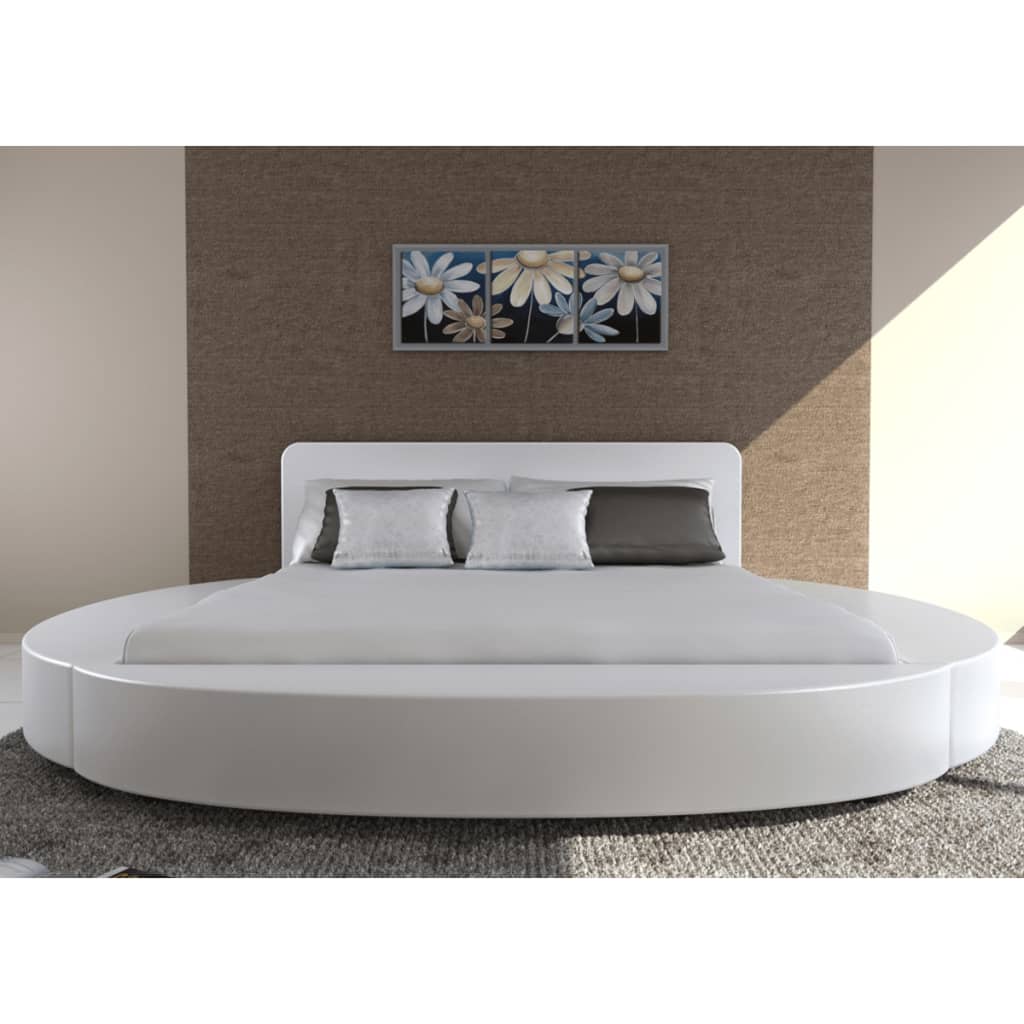 

vidaXL Bed met traagschuim matras kunstleer wit 180x200 cm