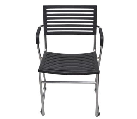 vidaXL Stapelbare Esszimmerstühle 12 Stk. Schwarz Kunststoff vidaXL Stapelbare Esszimmerstühle 12 Stk. Schwarz Kunststoff