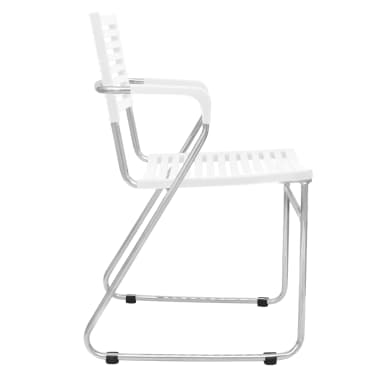 vidaXL Stapelbare Esszimmerstühle 12 Stk. Weiß Kunststoff vidaXL Stapelbare Esszimmerstühle 12 Stk. Weiß Kunststoff