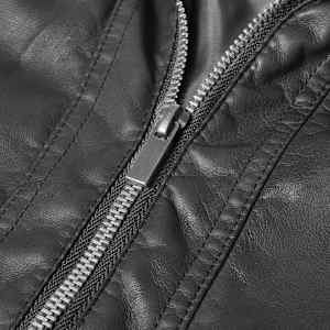 Damen Lederjacke Bikerjacke Kunstleder Gr&ouml;&szlig;e XL Schwarz