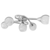 Lâmpada de teto com cálices de vidro para 5 bulbos E14