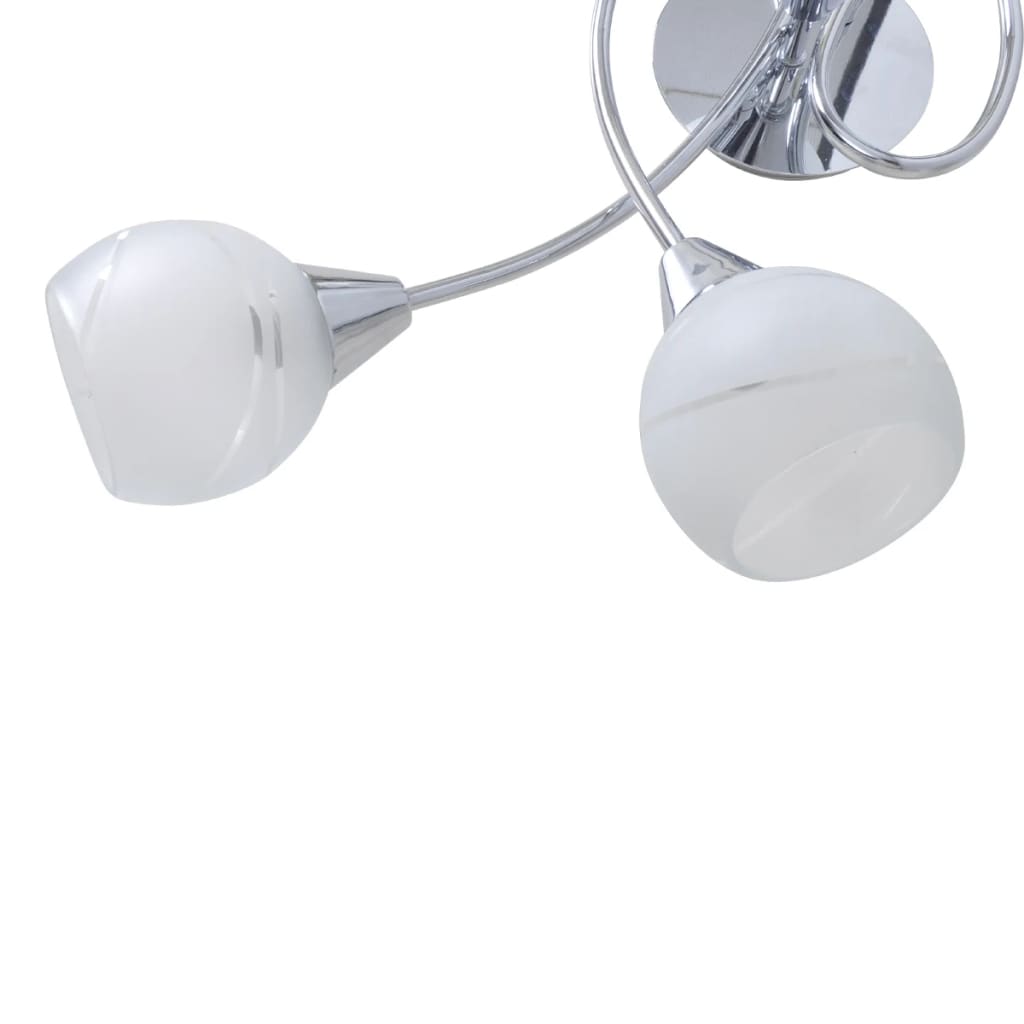 vidaXL Plafondlamp met glazen behuizing voor lampen