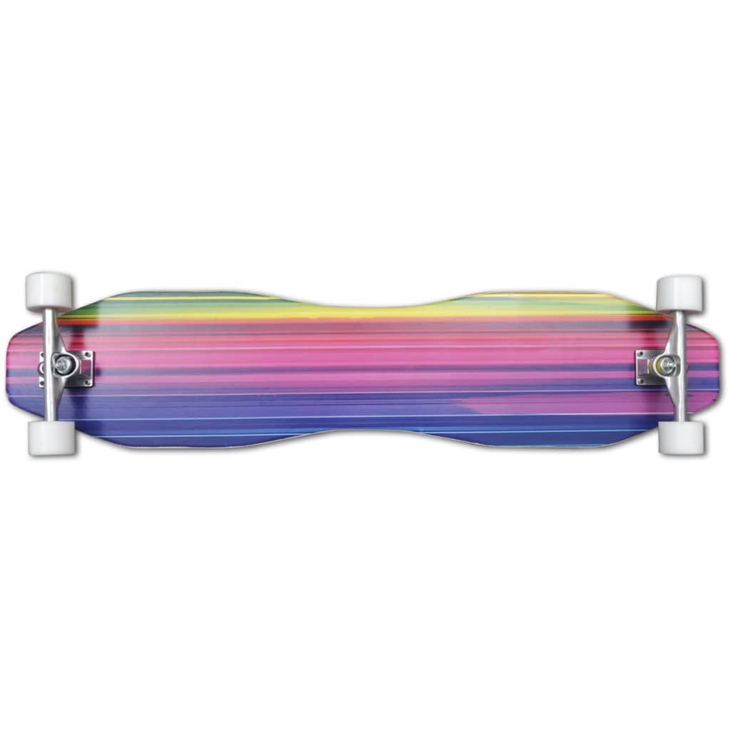 Vaivorykštės Spalvų "8" Formos Ilgoji Riedlentė Longboard, 104 cm