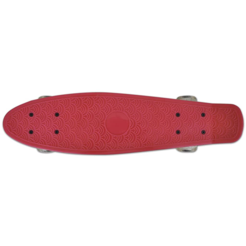 Crvena Retro Skateboard Ploča s LED Kotačićima