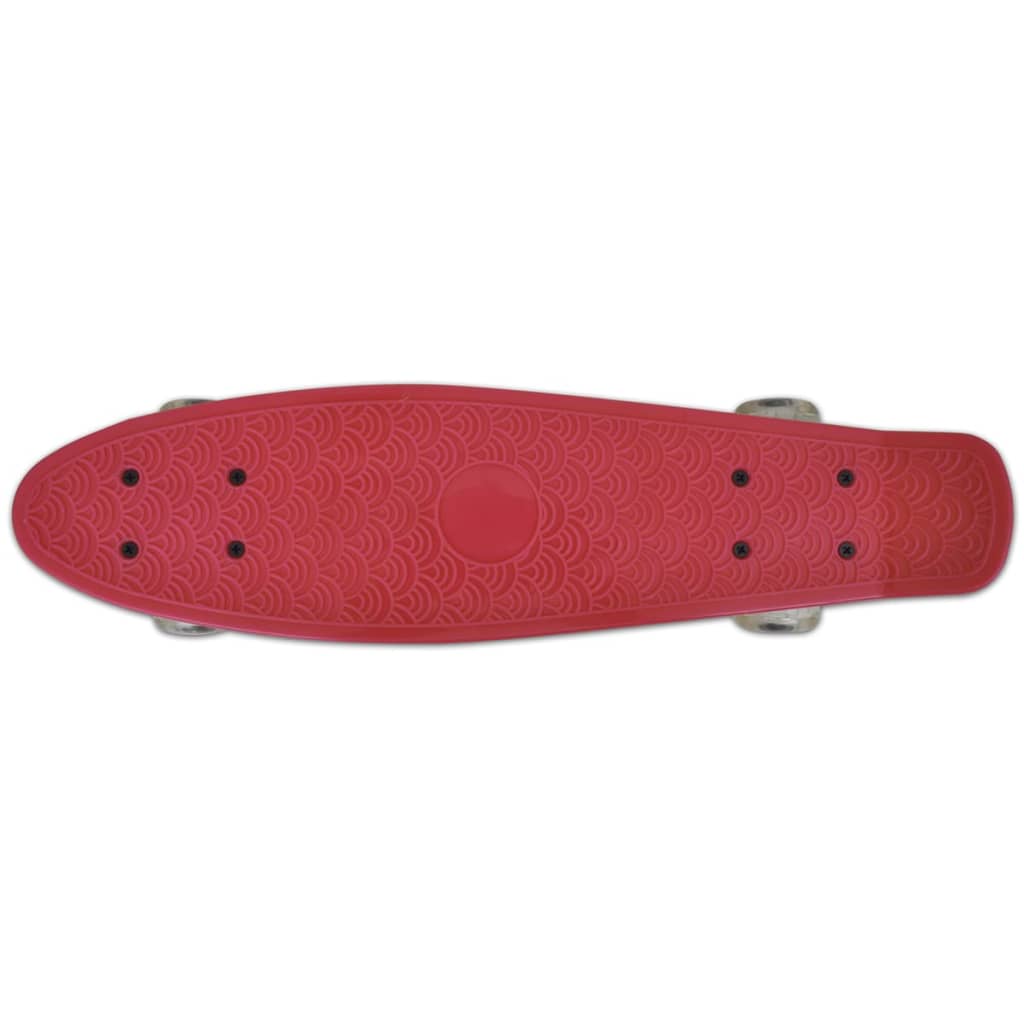 

vidaXL Penny board retro met LED-wielen rood