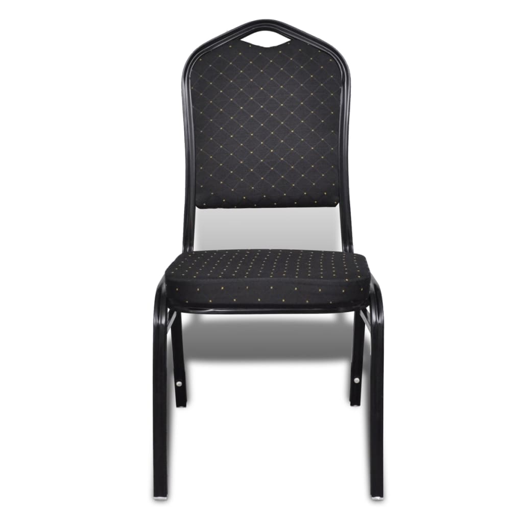 vidaXL Jídelní židle 30 ks černé textil