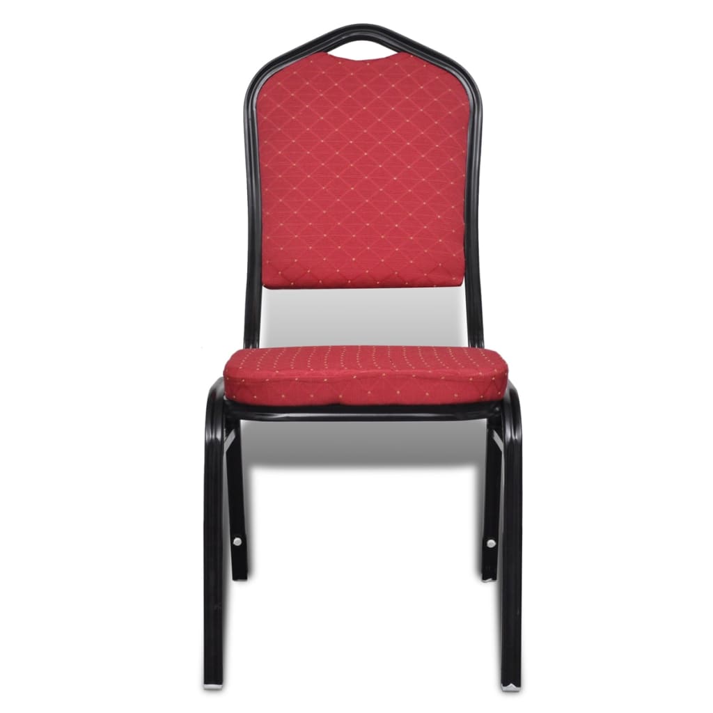 

vidaXL Eetkamerstoelen 30 st stof rood