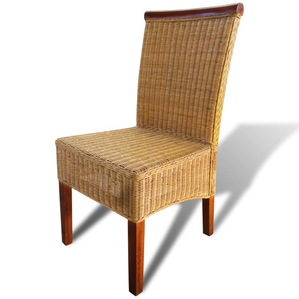 vidaXL Dining Chairs 2 pcs Handwoven Rattan