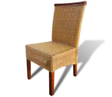 vidaXL Blagovaonske stolice od ručno pletenog ratana 2 kom