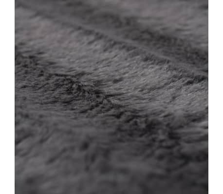 Cobertor de lã de couro artificial, cinzento 150 x 200 cm