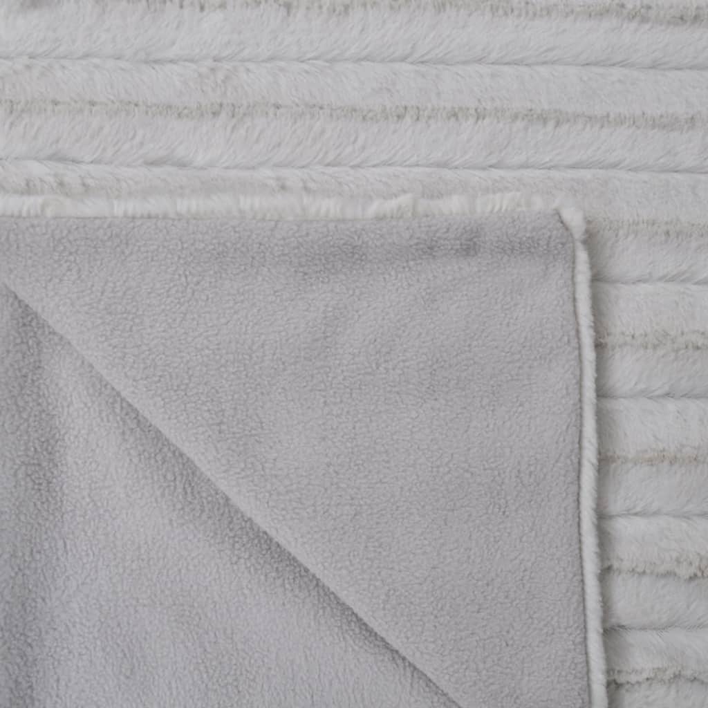 Beige Artificial Fur Throw Blanket 150 x 200 cm