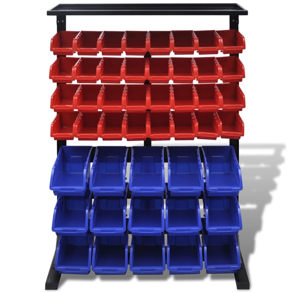 vidaXL Garage opbergrek (Blauw en Rood)