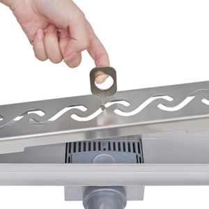 Rostfritt St&aring;l Duschgolv Avlopp V&aring;g 540 x 110 mm