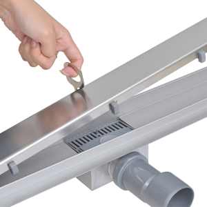 Podlahov&yacute; odtok do sprchy z nerezovej ocele 640 x 110 mm