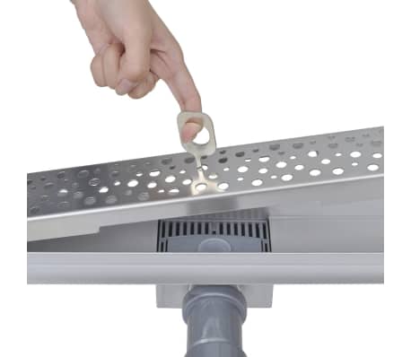 Duschablauf Wasserrinne Edelstahl Blubber Design 940 x 110 mm