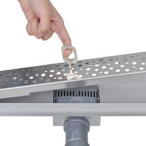 Duschablauf Wasserrinne Edelstahl Blubber Design 940 x 110 mm