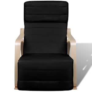 vidaXL Supamoji kėdė, juoda, lenkta mediena ir audinys