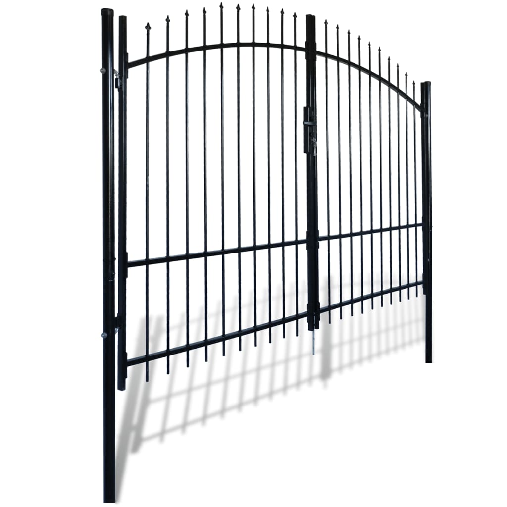 

vidaXL Dubbele hekpoort met speerpunten 300x248 cm