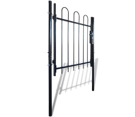 Single Door Fence Gate with Hoop Top 100 x 100 cm
