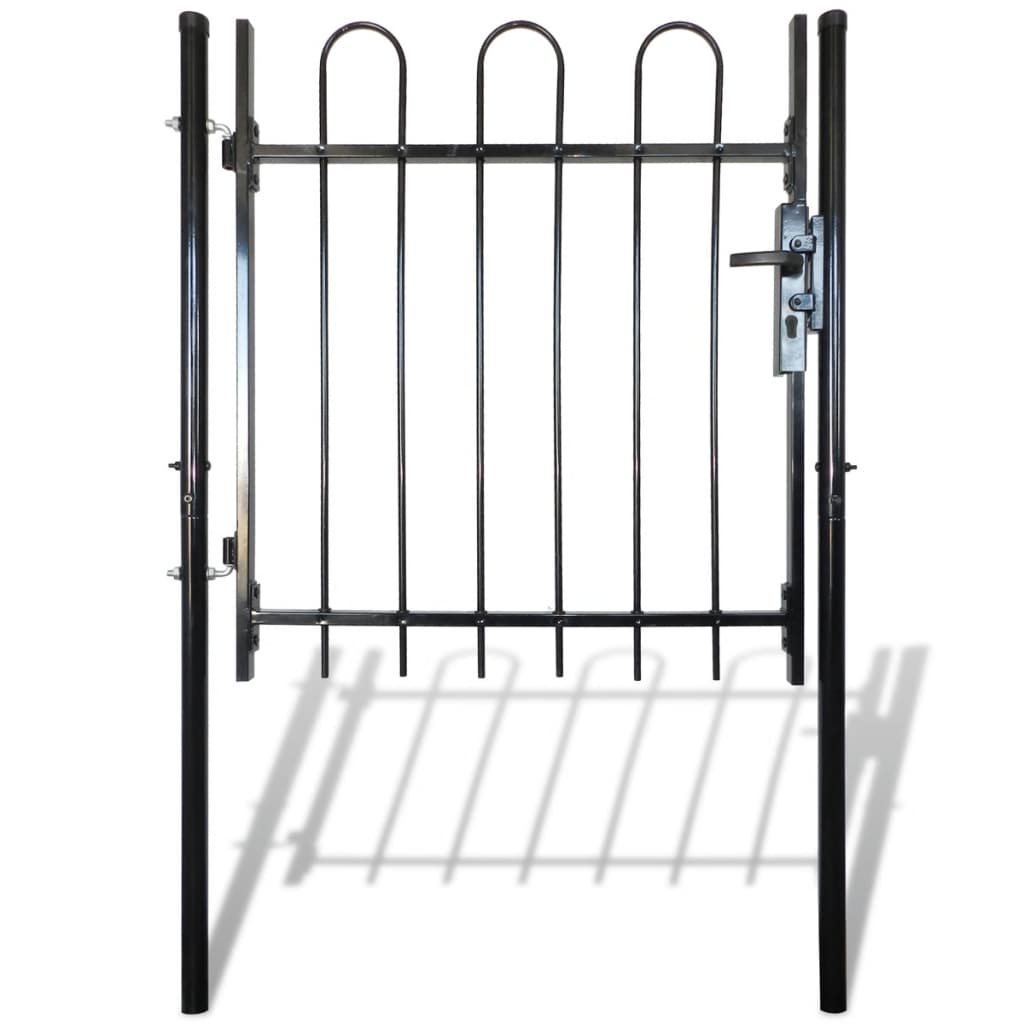 Single Door Fence Gate with Hoop Top 39.4"x59"