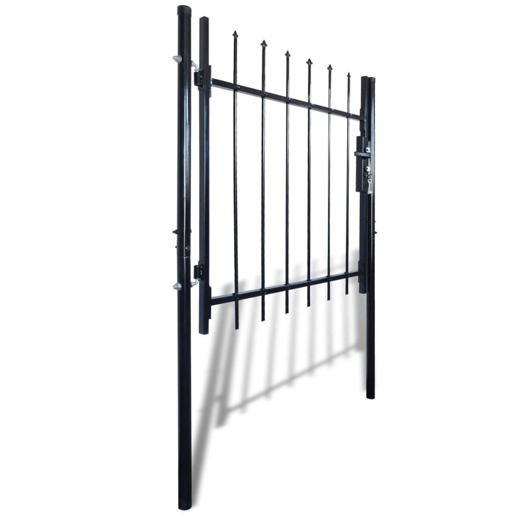 Single Door Fence Gate with Spear Top 39"W x 59"H