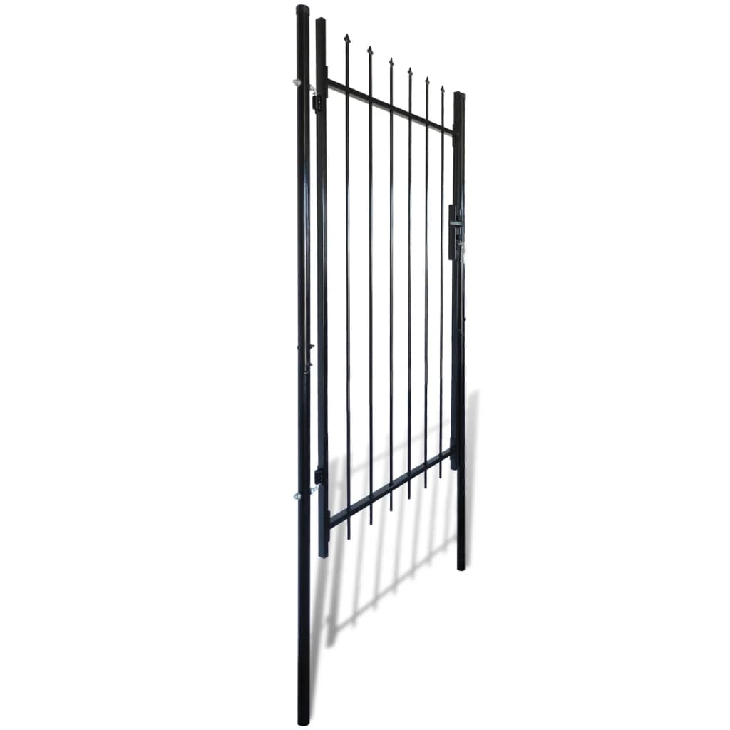 vidaXL Portail de clôture simple avec haut de lance 100 x 150 cm