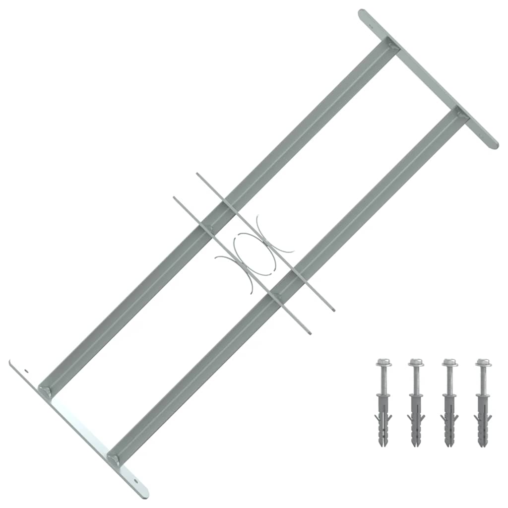 vidaXL Mřížky oken 500-650 mm Pozinkovaná ocel Stříbrná