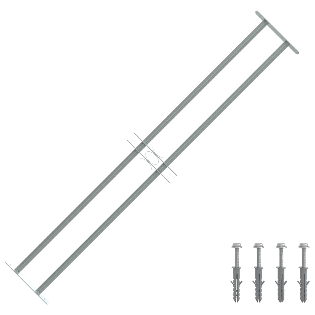 vidaXL Grilaje pentru feronerie 1000-1500 mm Oțel galvanizat Argintiu