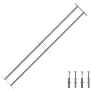 Mřížky oken 1000-1500 mm Pozinkovaná ocel Stříbrná - obrázek 1