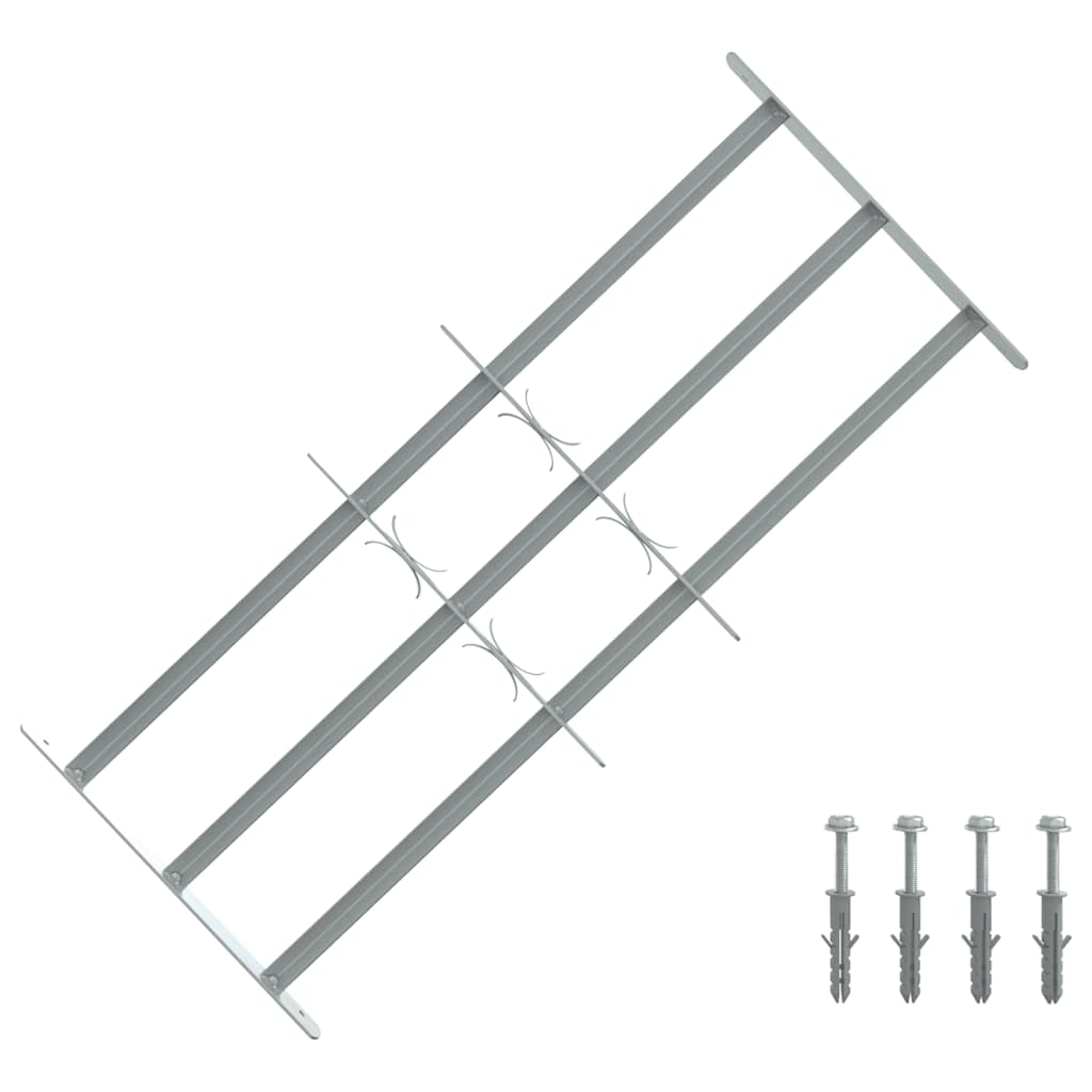 vidaXL Mřížky oken 700-1050 mm Pozinkovaná ocel Stříbrná