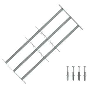 Mřížky oken 700-1050 mm Pozinkovaná ocel Stříbrná - obrázek 1