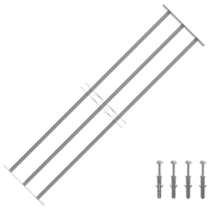 Mřížky oken 1000-1500 mm Pozinkovaná ocel Stříbrná - obrázek 1