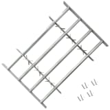 Grille de défense ajustable à 4 traverses pour fenêtre de 500-650 m