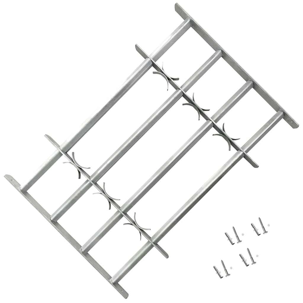 

Adjustable Security Grille for Windows with 4 Crossbars 27.6"-41.3"