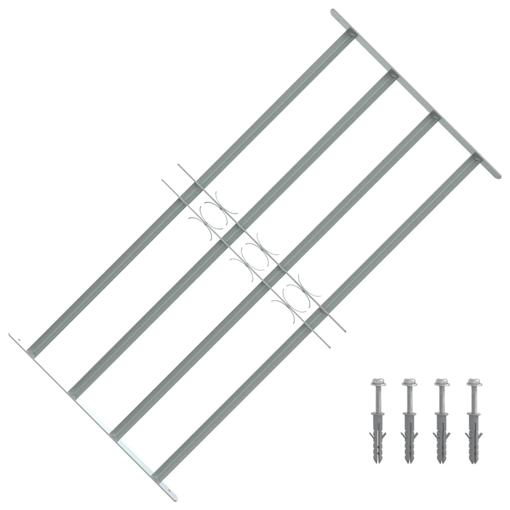 vidaXL Mřížky oken 700-1050 mm Pozinkovaná ocel Stříbrná