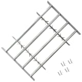 Grille de défense ajustable à 4 traverses pour fenêtre de 700-1050 mm