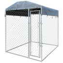 vidaXL Outdoor Dog Kennel with Canopy Top 6'x6'x7.9'