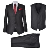 Three Piece Men's Business Suit Size 46 Black