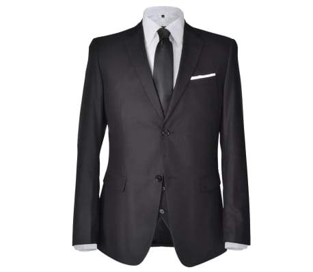 Business Anzug für Herren 3-teilig Schwarz Gr. 52