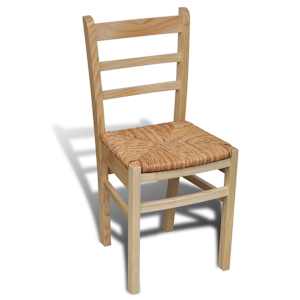 vidaXL Valgomojo kėdės, 6 vnt., pu&scaron;ies mediena