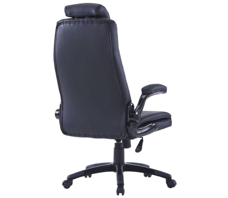 vidaXL Chaise réglable pivotante Similicuir Noir