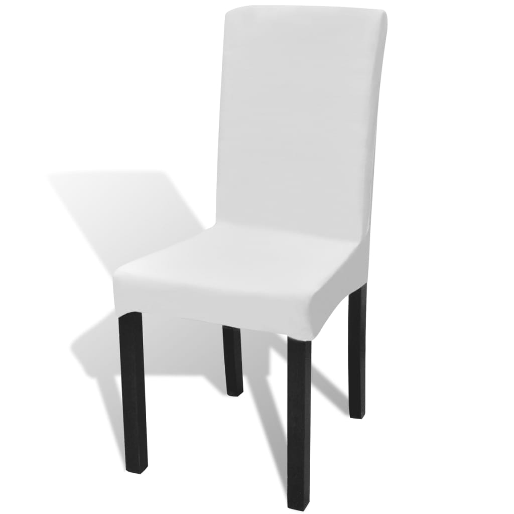 VidaXL Hoes voor stoelen stretch 6 stuks(wit ) online kopen