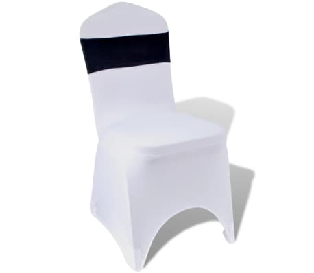 25 pcs Black Stretchable Decorative Chair Band with Diamond Buckle