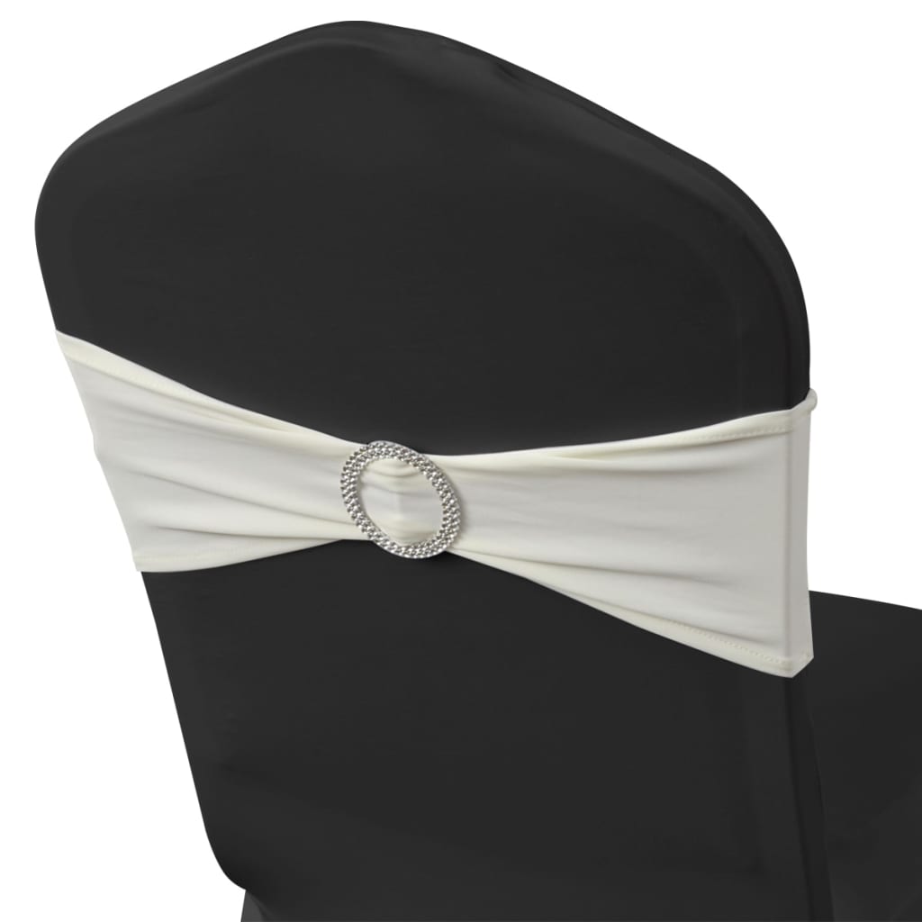 25 db nyújtható dekoratív szék pánt gyémántos csattal krém 