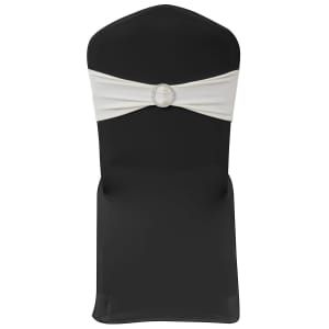 25 kosov krem raztegljivih dekor. trakov za stol z diamantno zaponko