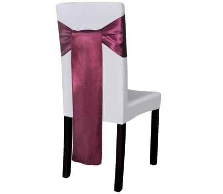 25 pcs Bordeaux Satin Decorative Chair Sash