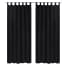 vidaXL 2 db fekete mikroszatén függöny karikákkal 140 x 225 cm termék 2. képe